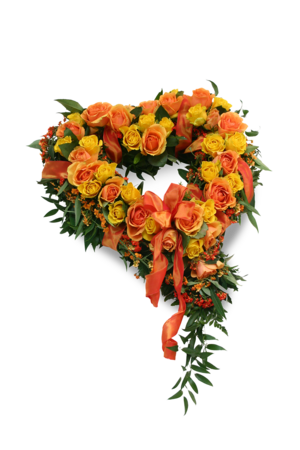Blumen-Formgesteck "Offenes Herz" 