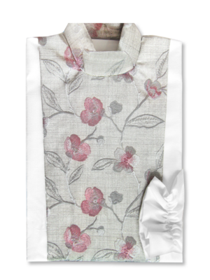 Damentalar D317 Weiß, mit rosafarbenen Blumen