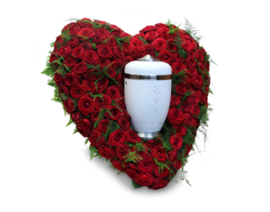 Blumenherz für Urnen 