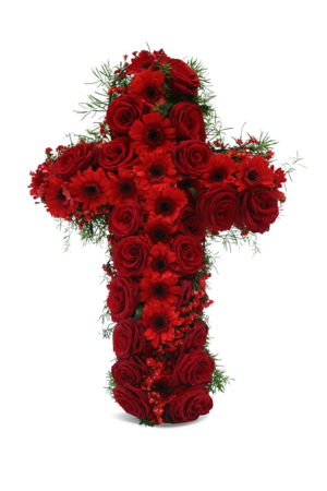 Blumen-Formgesteck "Kreuz" 