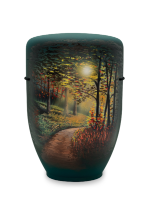 Handbemalte Naturstoffurne "Poesie des Lichts" Wahlmotiv #3002