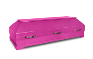 Buchenholzsarg "Malaga" pink hochglänzend lackiert