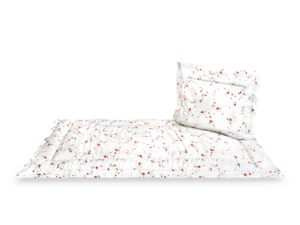 Deckengarnitur D328 Weiß, mit kleinen roten Rosen