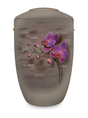Handbemalte Keramikurne "Orchideen" Wahlmotiv #3044
