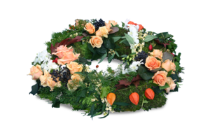 Blumenkranz Typ 2 "Herbst" flach gesteckt