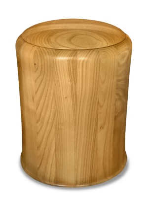 Urne 163 Naturfarbene Holzurne aus Kirschbaumholz